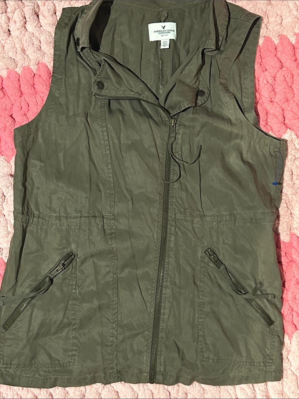 American Eagle Outfitters Olive Green Utility Vest